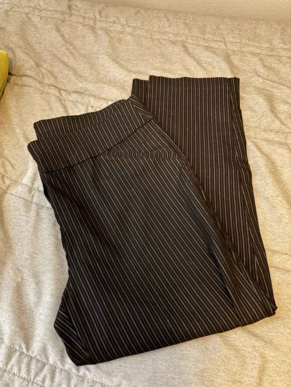 Alfred Dunner Black with White Pinstripe Trousers